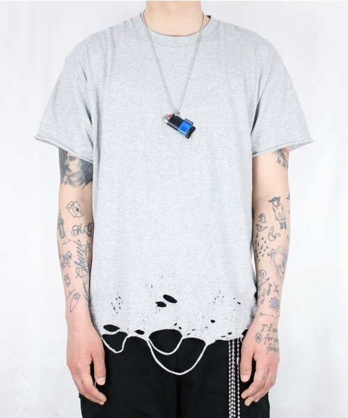 RUNDS(ランディエス)の「グランジTシャツ(ブラック/ホワイト/グレー)(Tシャツ/カットソー・メンズ・その他・M/L/XXL)」の1枚目の写真