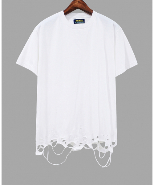 RUNDS(ランディエス)の「グランジTシャツ(ブラック/ホワイト/グレー)(Tシャツ/カットソー・メンズ・その他・M/L/XXL)」の2枚目の写真