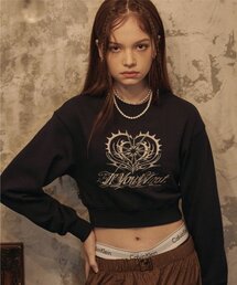 IFYOUWANT（イフユーウォント）の「Future Eye Crop Sweatshirt navy（スウェット）」