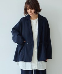 yuni（ユニ　）の「ウールビスコース　oversized ジャケット（テーラードジャケット）」