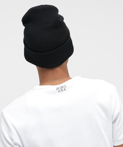 AVIREX（アヴィレックス）の「VARSITY LOGO KNIT WATCH / バーシティーロゴ ニットワッチ / AVIREX / アヴィレックス（ニットキャップ/ビーニー・メンズ・ブラック/オレンジ/ブラウン・FREE）」の12枚目の写真