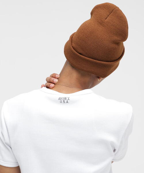 AVIREX（アヴィレックス）の「VARSITY LOGO KNIT WATCH / バーシティーロゴ ニットワッチ / AVIREX / アヴィレックス（ニットキャップ/ビーニー・メンズ・ブラック/オレンジ/ブラウン・FREE）」の19枚目の写真