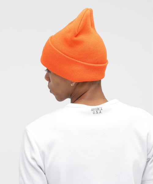AVIREX(アヴィレックス)の「VARSITY LOGO KNIT WATCH / バーシティーロゴ ニットワッチ / AVIREX / アヴィレックス(ニットキャップ/ビーニー・メンズ・ブラック/オレンジ/ブラウン・FREE)」の11枚目の写真