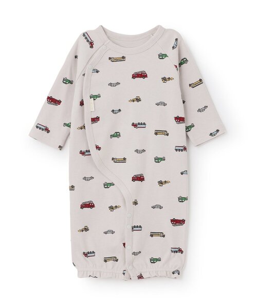 petit main(プティマイン)の「【GOODPRICE】長袖2WAYオール(ロンパース・キッズ・ライトグリーン/ピンク/ライトベージュ/クリーム/オフホワイト/ライトグレー・50-70cm)」の3枚目の写真