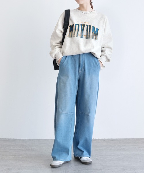 reca(レカ)の「フリンジロゴ刺繍BIGプルオーバー(スウェット・レディース・オートミール/チャコール/ブルー・FREE)」の12枚目の写真