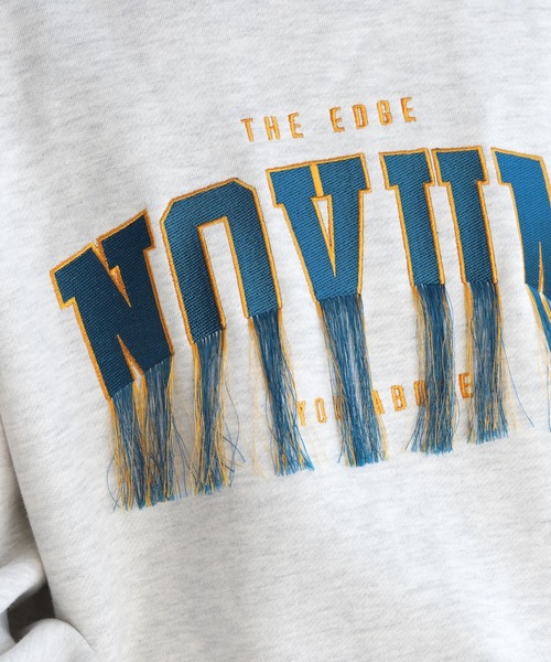 reca(レカ)の「フリンジロゴ刺繍BIGプルオーバー(スウェット・レディース・オートミール/チャコール/ブルー・FREE)」の10枚目の写真