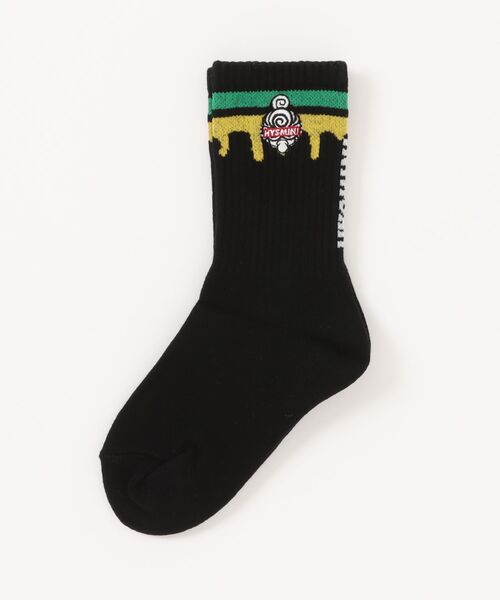 HYSTERIC MINI（ヒステリックミニ）の「BOX LOGO 刺繍 ソックス（ソックス/靴下・キッズ・ブラック/ホワイト/イエロー・13/16/19/22）」の2枚目の写真