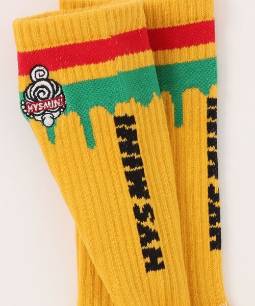 HYSTERIC MINI（ヒステリックミニ）の「BOX LOGO 刺繍 ソックス（ソックス/靴下・キッズ・ブラック/ホワイト/イエロー・13/16/19/22）」の4枚目の写真