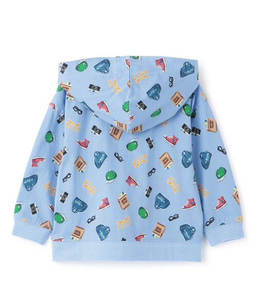 kladskap（クレードスコープ）の「総柄フード着脱式長袖パーカ（Tシャツ/カットソー・キッズ・ライラック/ベージュ・130cm/110cm/90cm/120cm/100cm）」の3枚目の写真