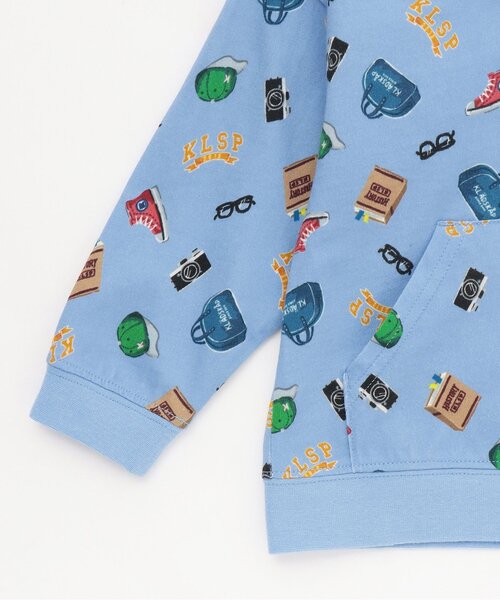 kladskap（クレードスコープ）の「総柄フード着脱式長袖パーカ（Tシャツ/カットソー・キッズ・ライラック/ベージュ・130cm/110cm/90cm/120cm/100cm）」の6枚目の写真