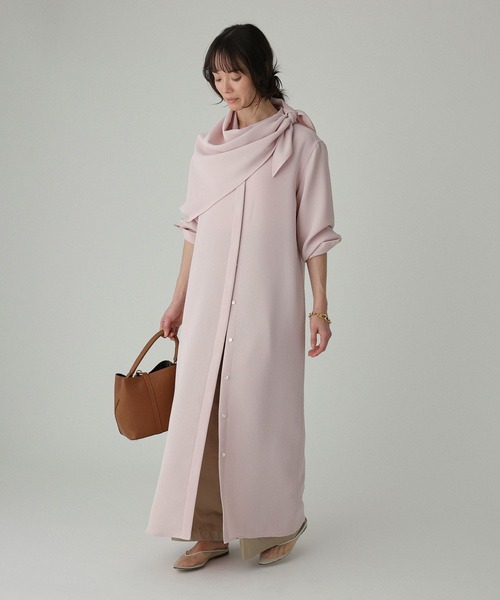 BABYLONE（バビロン）の「【UVカット×イージーケア】プルエラシャツワンピース（シャツワンピース・レディース・ピンク/レモンイエロー/カーキ・フリー）」の7枚目の写真