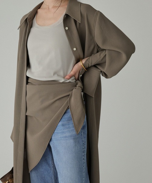 BABYLONE（バビロン）の「【UVカット×イージーケア】プルエラシャツワンピース（シャツワンピース・レディース・カーキ/ピンク/レモンイエロー・フリー）」の21枚目の写真