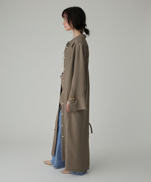 BABYLONE（バビロン）の「【UVカット×イージーケア】プルエラシャツワンピース（シャツワンピース・レディース・ピンク/レモンイエロー/カーキ・フリー）」の12枚目の写真