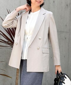 セール】ジャージーステッチ ダブルブレストジャケット（テーラード