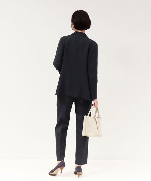 MICO COULIER（ミコクリエ）の「《セットアップ対応》ライトモククロスジャケット（テーラードジャケット・レディース・グレイッシュベージュ/ネイビー・38）」の20枚目の写真