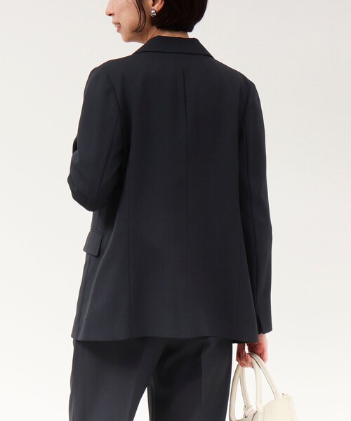 MICO COULIER（ミコクリエ）の「《セットアップ対応》ライトモククロスジャケット（テーラードジャケット・レディース・グレイッシュベージュ/ネイビー・38）」の12枚目の写真