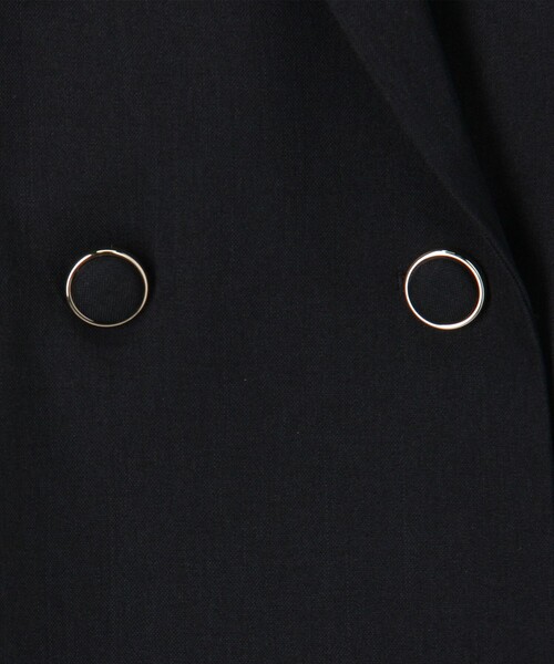 MICO COULIER（ミコクリエ）の「《セットアップ対応》ライトモククロスジャケット（テーラードジャケット・レディース・グレイッシュベージュ/ネイビー・38）」の8枚目の写真