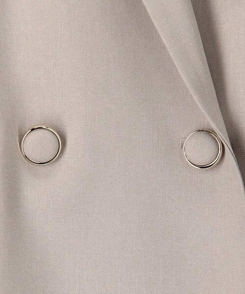 MICO COULIER（ミコクリエ）の「《セットアップ対応》ライトモククロスジャケット（テーラードジャケット・レディース・グレイッシュベージュ/ネイビー・38）」の13枚目の写真