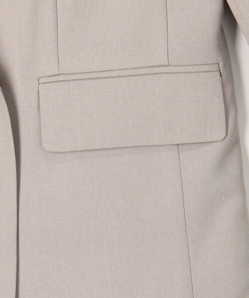 MICO COULIER（ミコクリエ）の「《セットアップ対応》ライトモククロスジャケット（テーラードジャケット・レディース・グレイッシュベージュ/ネイビー・38）」の16枚目の写真