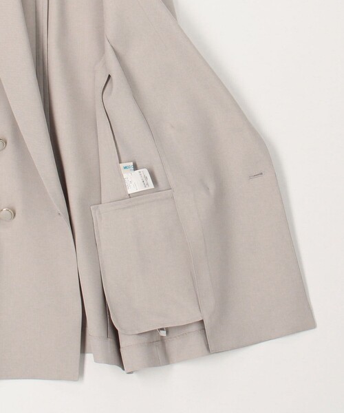 MICO COULIER（ミコクリエ）の「《セットアップ対応》ライトモククロスジャケット（テーラードジャケット・レディース・グレイッシュベージュ/ネイビー・38）」の17枚目の写真