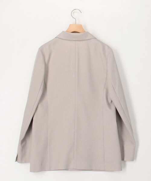 MICO COULIER（ミコクリエ）の「《セットアップ対応》ライトモククロスジャケット（テーラードジャケット・レディース・グレイッシュベージュ/ネイビー・38）」の18枚目の写真