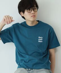 FFEIN（フェイン）の「【FFEIN（フェイン）】ワンポイント3段ロゴ刺繍ショート丈Tシャツ / クルーネック 半袖 ワンポイント シンプル 【短丈】（Tシャツ/カットソー）」