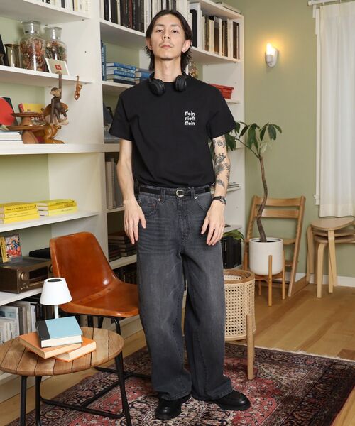 FFEIN(フェイン)の「【FFEIN(フェイン)】ワンポイント3段ロゴ刺繍ショート丈Tシャツ / クルーネック 半袖 ワンポイント シンプル 【短丈】(Tシャツ/カットソー・メンズ・ブラック/ダークグリーン/アッシュグレー/ホワイト/ネイビー/モカ・LARGE/MEDIUM/SMALL/X-LARGE)」の10枚目の写真