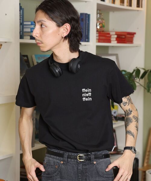 FFEIN(フェイン)の「【FFEIN(フェイン)】ワンポイント3段ロゴ刺繍ショート丈Tシャツ / クルーネック 半袖 ワンポイント シンプル 【短丈】(Tシャツ/カットソー・メンズ・ブラック/ダークグリーン/アッシュグレー/ホワイト/ネイビー/モカ・LARGE/MEDIUM/SMALL/X-LARGE)」の12枚目の写真