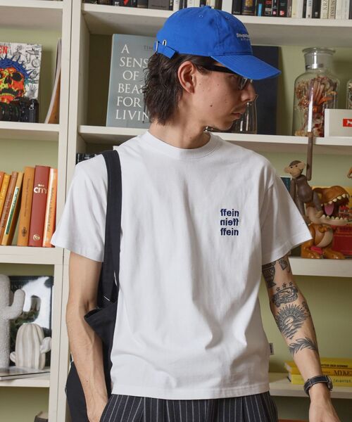 FFEIN(フェイン)の「【FFEIN(フェイン)】ワンポイント3段ロゴ刺繍ショート丈Tシャツ / クルーネック 半袖 ワンポイント シンプル 【短丈】(Tシャツ/カットソー・メンズ・ブラック/ダークグリーン/アッシュグレー/ホワイト/ネイビー/モカ・LARGE/MEDIUM/SMALL/X-LARGE)」の14枚目の写真