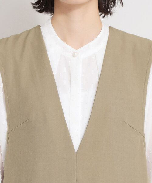 THE SHOP TK （ザ ショップ ティーケー ）の「【セレモニーにもカジュアルにも】Vネックオールインワン（サロペット/オーバーオール・レディース・サンドベージュ/ブラック・12/13）」の12枚目の写真