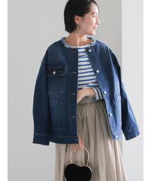 Te chichi（テチチ）の「ノーカラーデニムジャケット（ノーカラージャケット）」