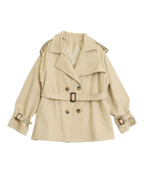 ANAP（アナップ）の「ショートトレンチコート（トレンチコート・レディース・ベージュ/カーキ・F）」の14枚目の写真