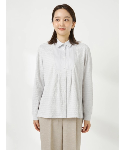 McGREGOR(マックレガー)の「ヨークデザインカットソーシャツ(Tシャツ/カットソー・レディース・サンドグレー/ネイビー・M/L)」の1枚目の写真