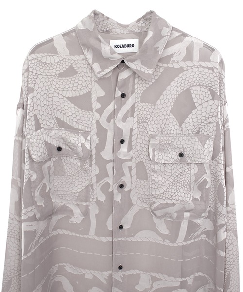 STUDIOUS(ステュディオス)の「【KOZABURO/コウザブロウ】OPAL BOXY FIT FLAP POCKET SHIRT(シャツ/ブラウス・メンズ・ブラック/ベージュ・2/1)」の6枚目の写真