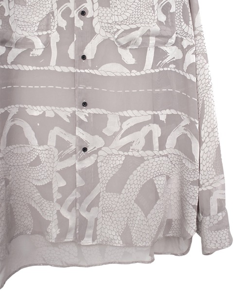 STUDIOUS(ステュディオス)の「【KOZABURO/コウザブロウ】OPAL BOXY FIT FLAP POCKET SHIRT(シャツ/ブラウス・メンズ・ブラック/ベージュ・2/1)」の11枚目の写真