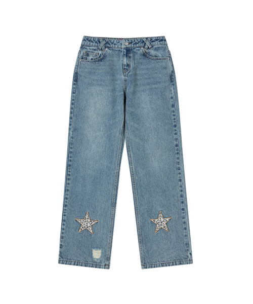 NYXX(エヌワイエックスエックス)の「STAR APLIQUE DENIM PANTS LIGHT BLUE(デニムパンツ・レディース・その他・SMALL/MEDIUM)」の5枚目の写真