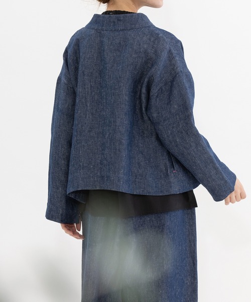 リネンサージボトルネック2wayジャケット（その他アウター）｜nop de
