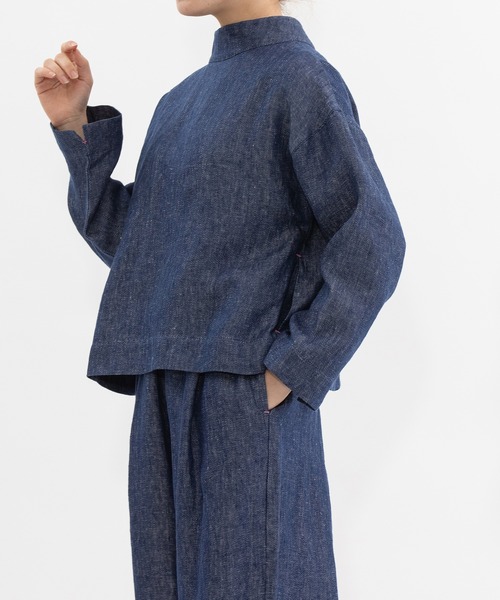 リネンサージボトルネック2wayジャケット（その他アウター）｜nop de