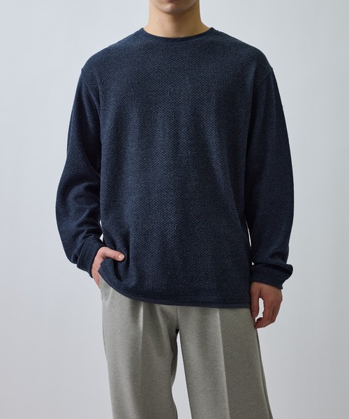  j.n.r.d（ジェー・エヌ・アール・ディー）の「ツイードフェイクレイヤードプルオーバー（Tシャツ/カットソー・メンズ・ブルー系その他3/ホワイト系その他5/ライトグレー・M/LL/L）」の3枚目の写真