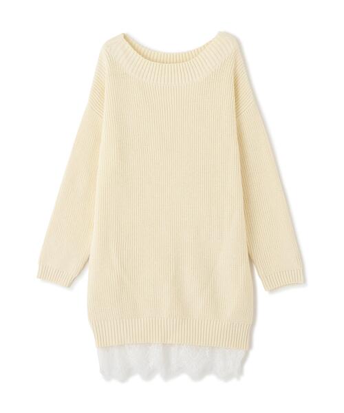 PROPORTION BODY DRESSING（プロポーションボディドレッシング）の「＜Ｅ＞スプリングレースレイヤード風ニットワンピース / 1216147201（ワンピース・レディース・ホワイト系その他/イエロー/ネイビー・P/S/MEDIUM）」の11枚目の写真
