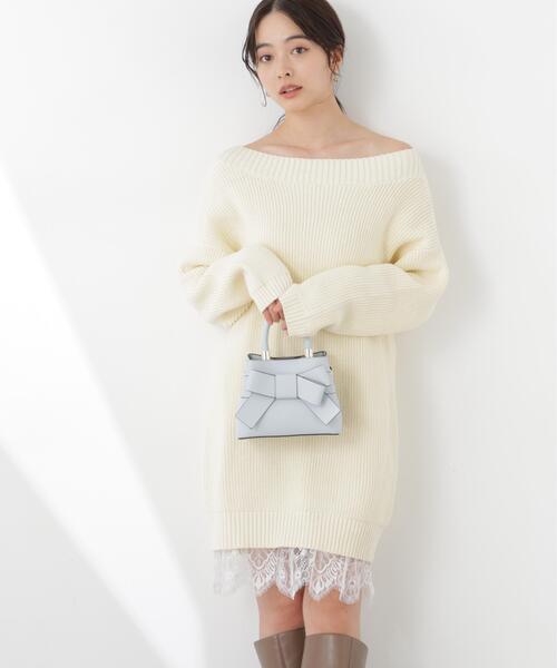 PROPORTION BODY DRESSING（プロポーションボディドレッシング）の「＜Ｅ＞スプリングレースレイヤード風ニットワンピース / 1216147201（ワンピース・レディース・ホワイト系その他/イエロー/ネイビー・P/S/MEDIUM）」の15枚目の写真