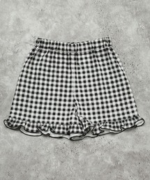 SUNDAYS SUN（サンデイズ サン）の「【セットアップ対応】選べる4柄 総柄フリルショートパンツ（綿混/花柄/チェック）（その他パンツ）」