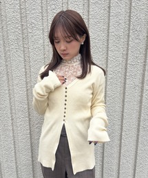 V NECK CARDIGAN【IROHANI】