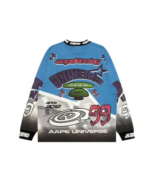 AAPE BY A BATHING APE(エーエイプバイアベイシングエイプ)の「AAPE MAIN LONG SLEEVE TEE(Tシャツ/カットソー・メンズ・ブラウン系その他/ブルー系その他・MEDIUM/X-LARGE/LARGE/SMALL)」の7枚目の写真