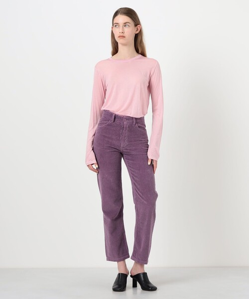 BASERANGE(ベースレンジ)の「BASERANGE L/SLEEVE TEE(Tシャツ/カットソー・レディース・ライトピンク・S)」の2枚目の写真