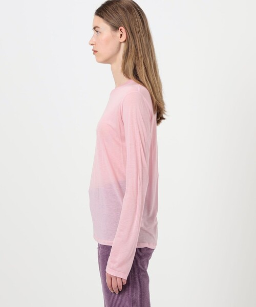 BASERANGE(ベースレンジ)の「BASERANGE L/SLEEVE TEE(Tシャツ/カットソー・レディース・ライトピンク・S)」の4枚目の写真