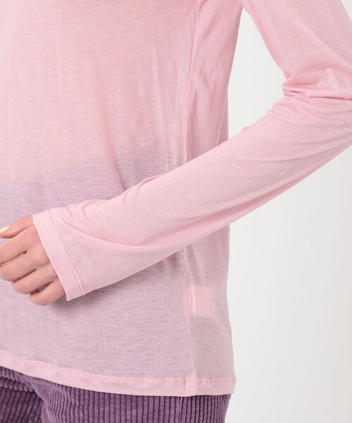 BASERANGE(ベースレンジ)の「BASERANGE L/SLEEVE TEE(Tシャツ/カットソー・レディース・ライトピンク・S)」の8枚目の写真