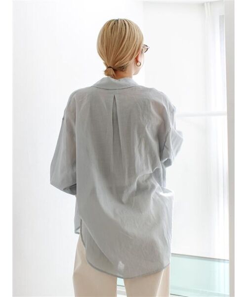 Ungrid（アングリッド）の「シアールーズシャツ（シャツ/ブラウス・レディース・イエロー/ブルー/オフホワイト/パープル・FREE）」の6枚目の写真