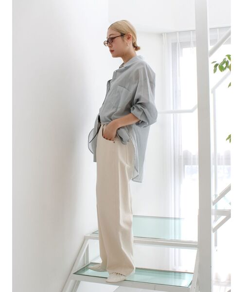 Ungrid（アングリッド）の「シアールーズシャツ（シャツ/ブラウス・レディース・イエロー/ブルー/オフホワイト/パープル・FREE）」の7枚目の写真