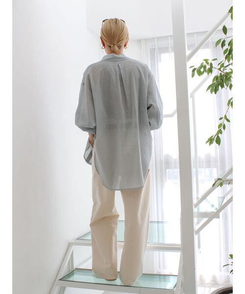 Ungrid（アングリッド）の「シアールーズシャツ（シャツ/ブラウス・レディース・イエロー/ブルー/オフホワイト/パープル・FREE）」の8枚目の写真